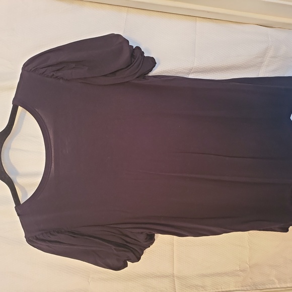 Black puff sleeve knit top 0043 - Picture 2 of 6